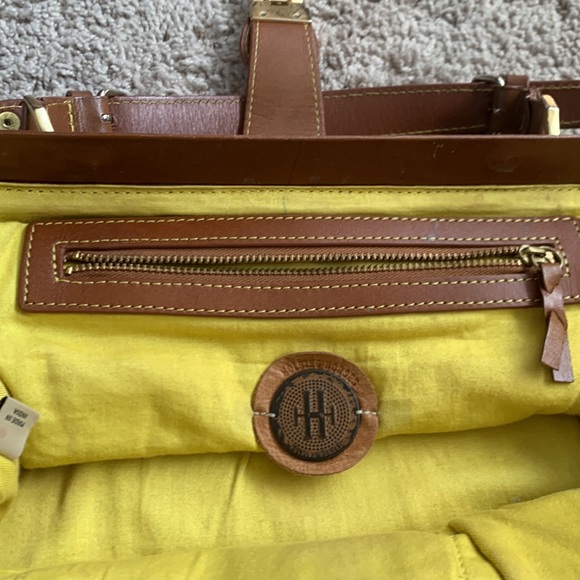 Holding Horses, Anthropology leather satchel, striped bag. - Picture 7 of 16